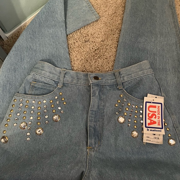 Vintage Monique jeans rhinestone studded - Picture 10 of 13